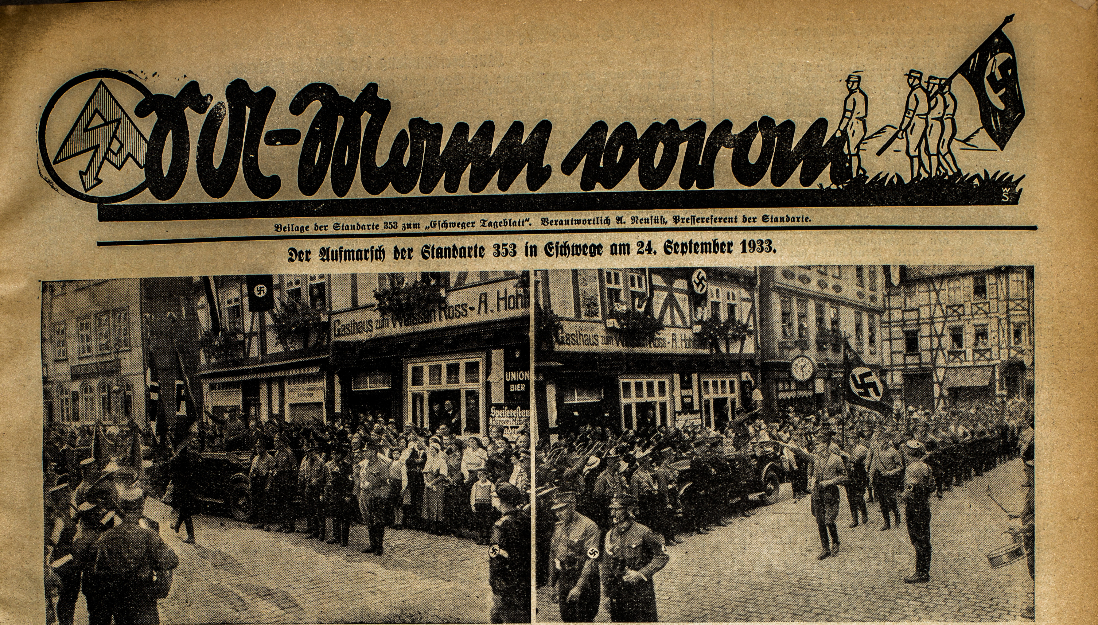 Die erste Auflage der Beilage SA-Mann voran im Eschweger Tageblatt